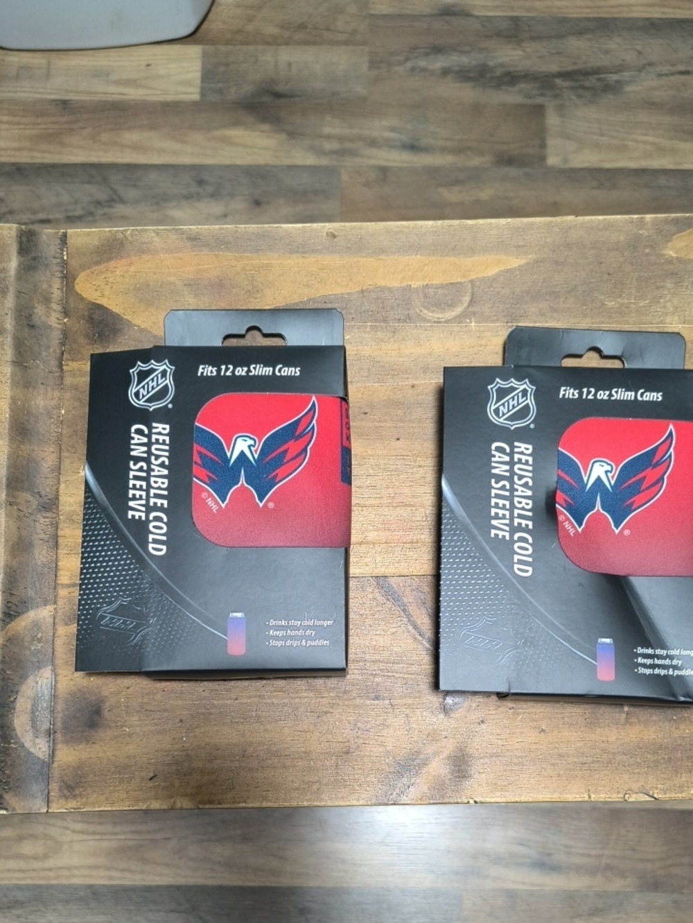 NHL Washington Capitals Red and Navy Reusable Can Sleeve